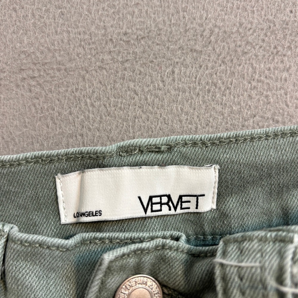 Vervet Los Angeles Women Olive Green Cargo Pants Straight Leg Utility Size 23 - Picture 8 of 10